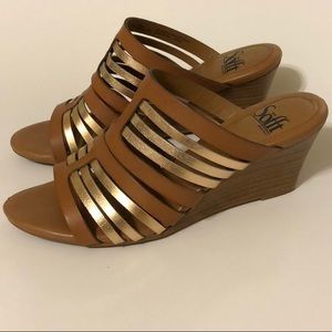 🎗Sofft Leather Wedge Sandals